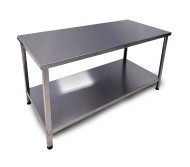 Tavolo smontabile in acciaio inox aisi304 con ripiano - mm 1600x700x900